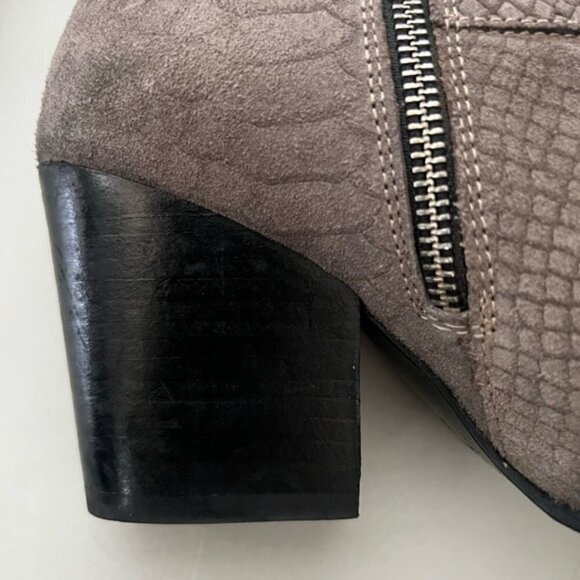 The Kooples Ankle Boots Gray - Leather Snake Print - Picture 10 of 12